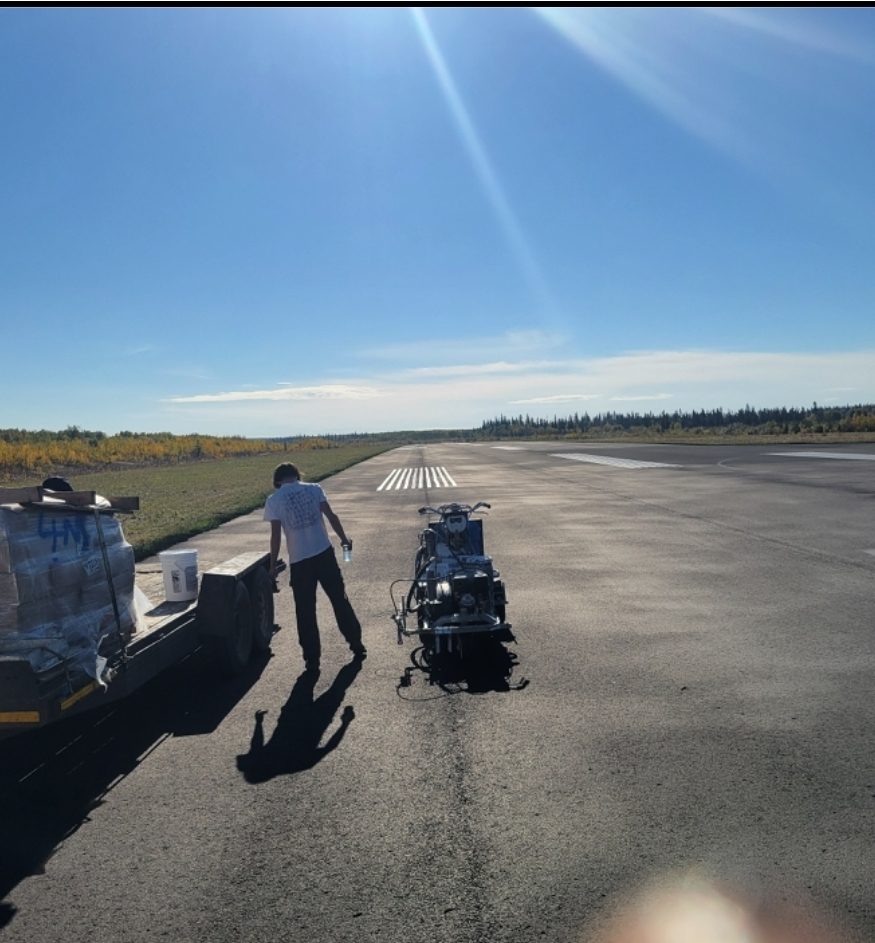Commercial sealing equipment on runway