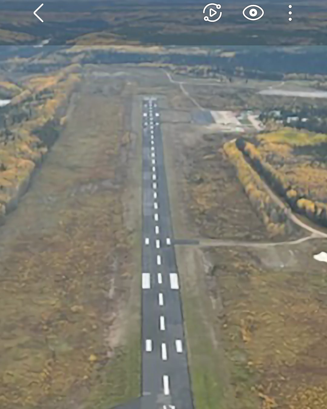 Aerial view of completed runway sealing